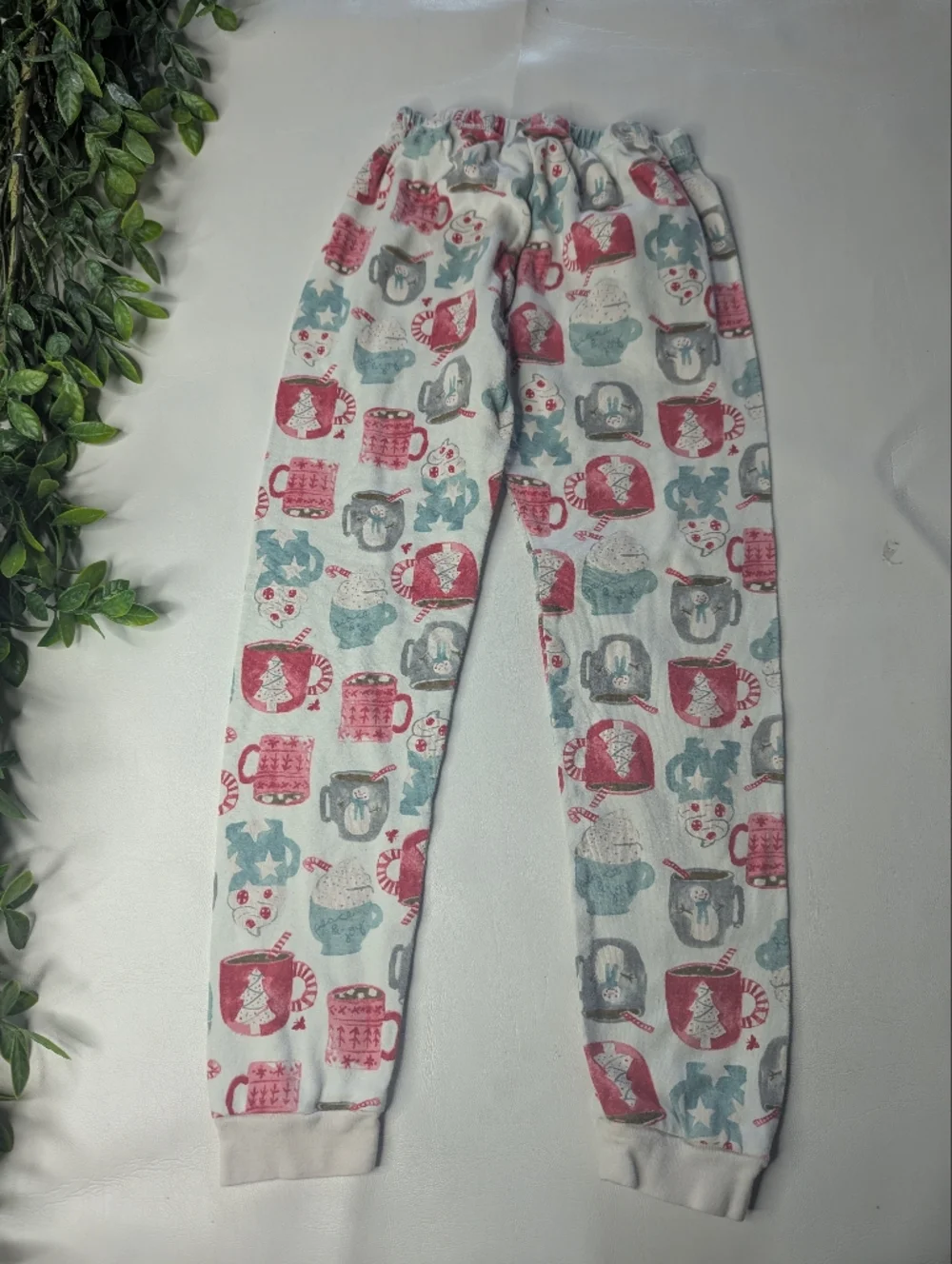 Burts Bee Organic Cotton Christmas Hot Cocoa Pajama Set Size 8